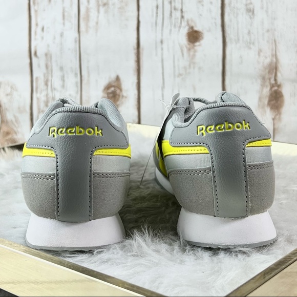 New, Reebok Royal Ultra Gray Yellow Running Jogger Shoes Sneakers - Picture 5 of 9